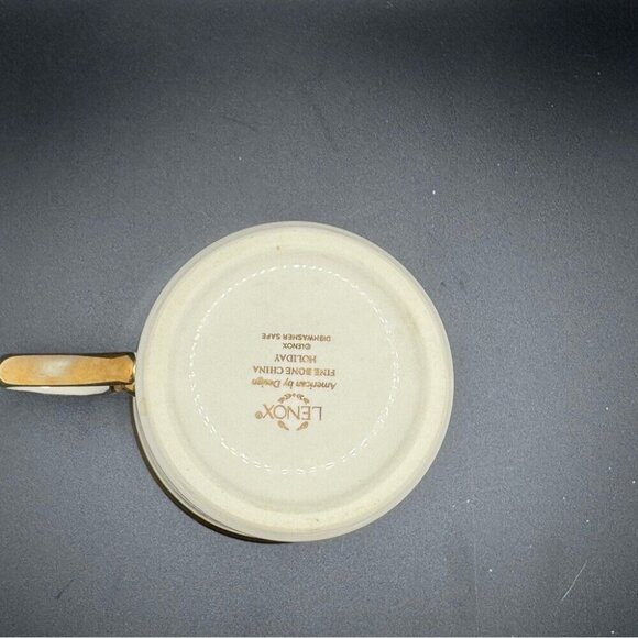 Lenox holiday dimension collection Festive Holly Mug with Gold Trim listing #1 - Picture 3 of 5